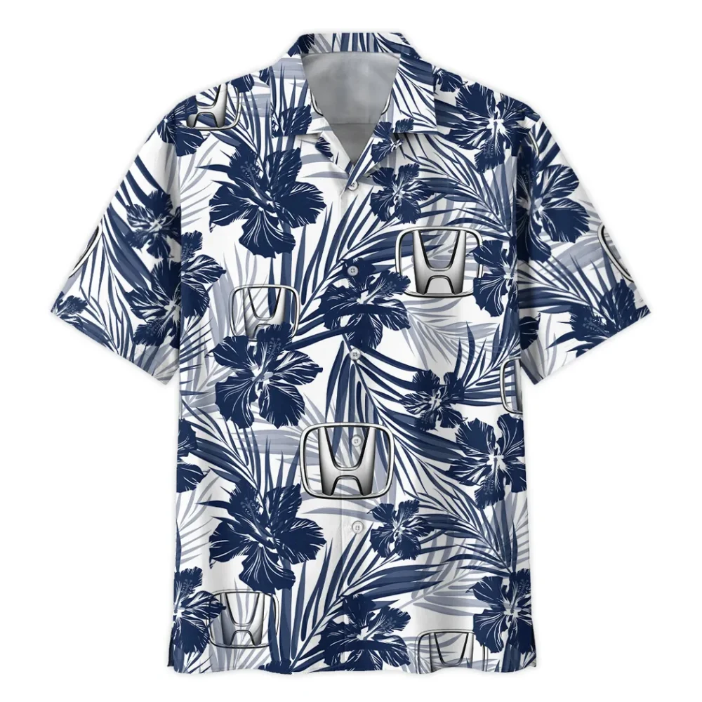 Electric Car Hawaiian Shirt Exclusive Logo, Performance Gear Button Shirt CAR203 - Image 3
