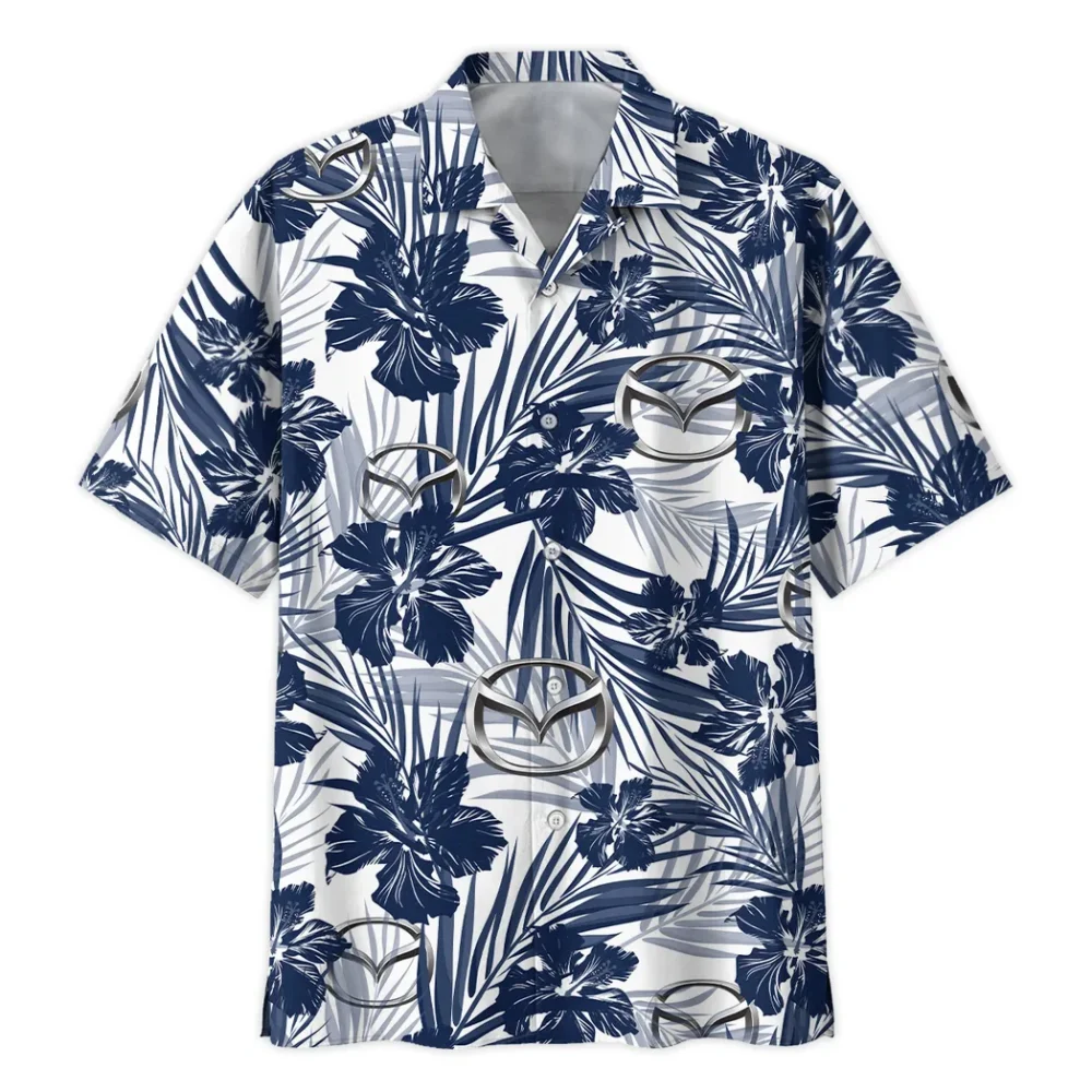 Family Sedan Hawaiian Shirt Exclusive Logo, Summer Garage Button Shirt CAR203 - Image 3