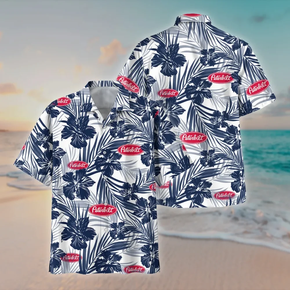 Heavy Truck Hawaiian Shirt Exclusive Logo, Chrome Wave Button Shirt CAR203 - Image 2