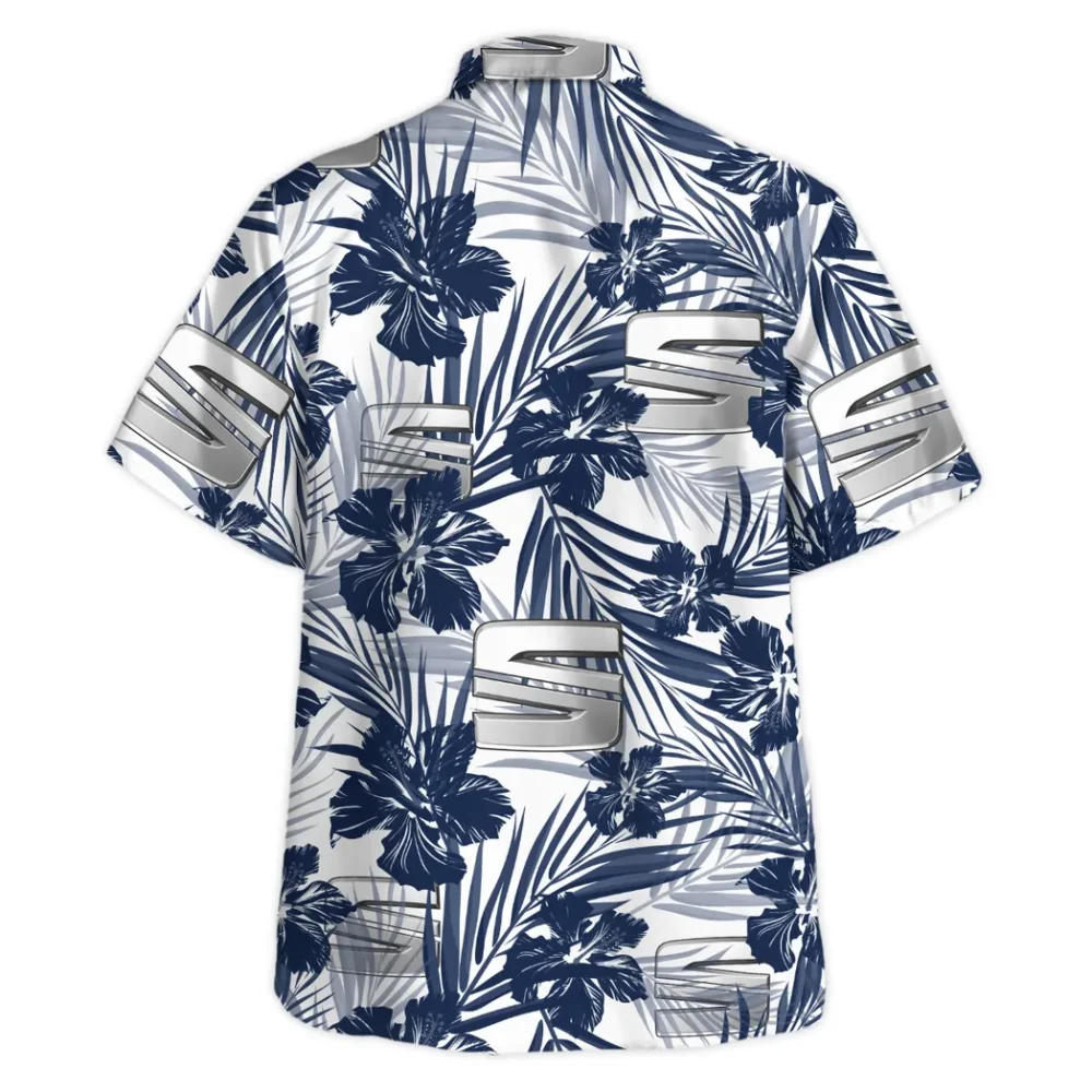 Modern Hatchback Hawaiian Shirt Exclusive Logo, Gearhead Style Button Shirt CAR203 - Image 4