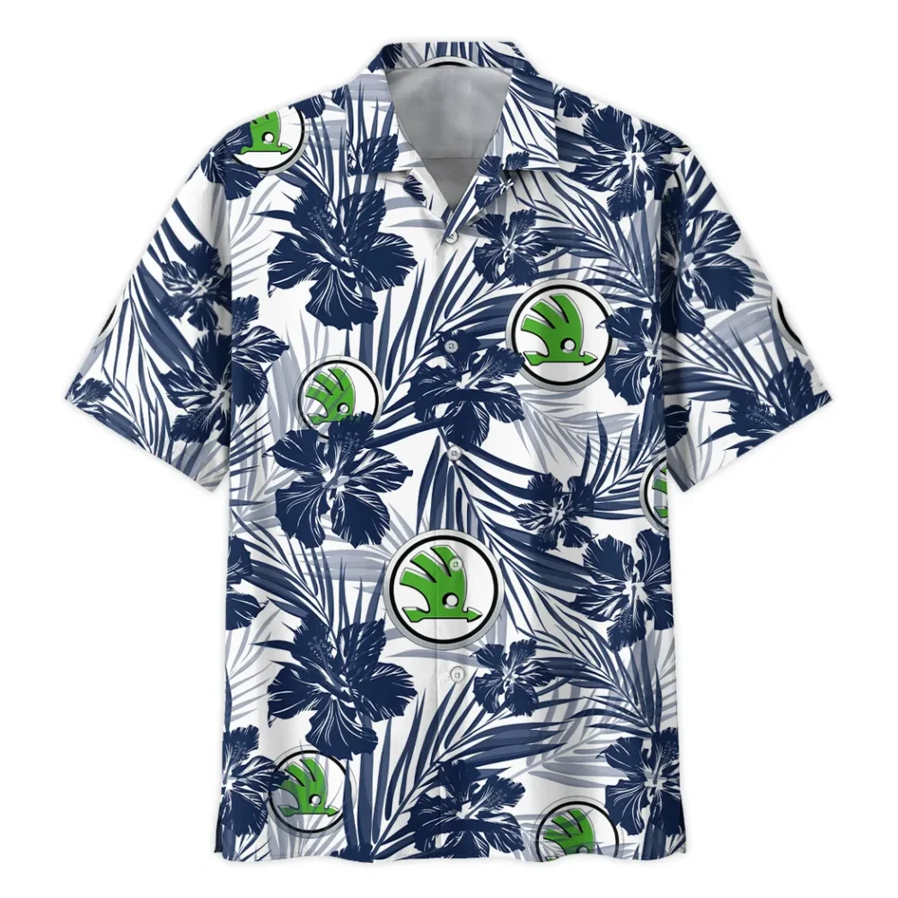 Practical Hatchback Hawaiian Shirt Exclusive Logo, Retro Driver Button Shirt CAR203 - Image 3
