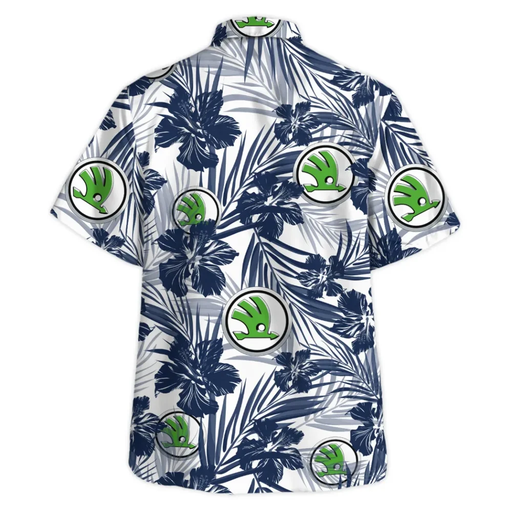 Practical Hatchback Hawaiian Shirt Exclusive Logo, Retro Driver Button Shirt CAR203 - Image 4