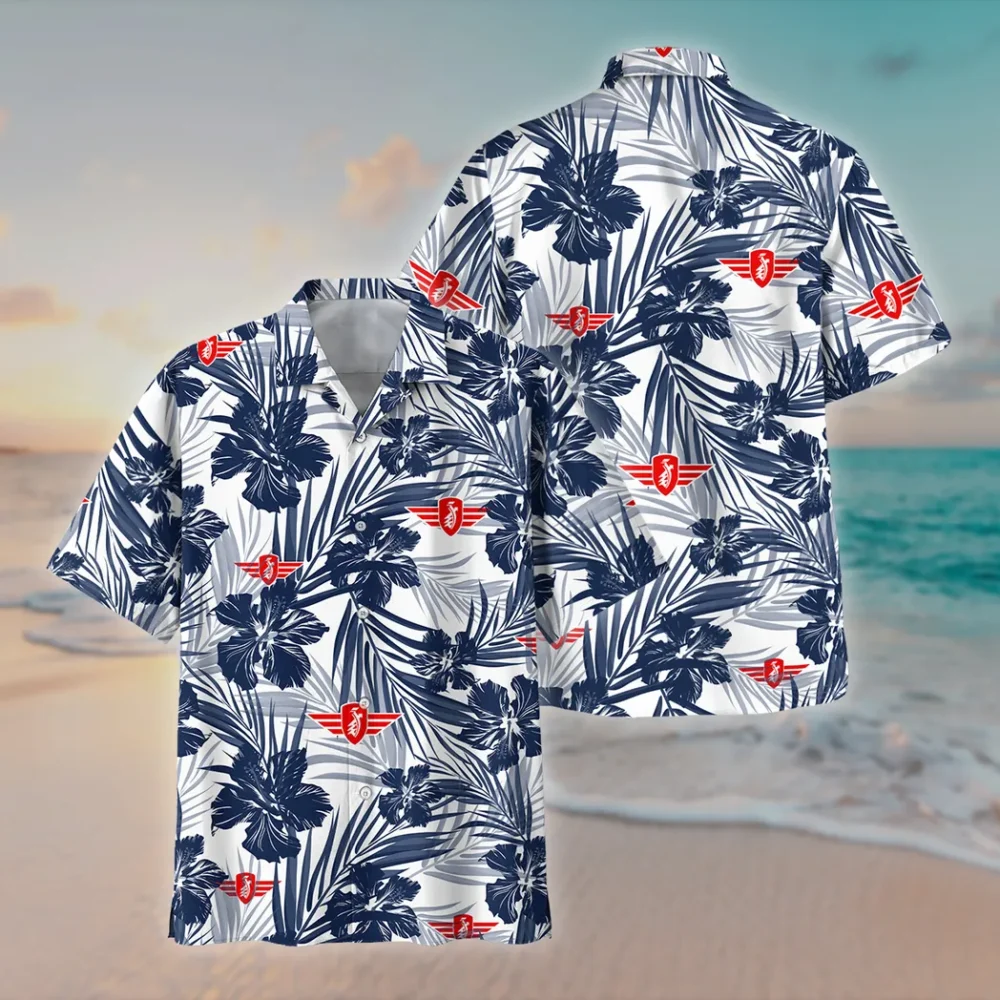 Retro Street Bike Hawaiian Shirt Exclusive Logo, Custom Garage Button Shirt CAR203 - Image 2